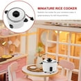 thumbnail image 4 of CNKOO Mini Rice Cooker Figurine Tiny Electric Cooker Statue Mini Kitchen Rice Cooker Prop Mini House Decor, 4 of 5