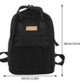 thumbnail image 4 of Sac à Dos Décontracté Hommes Femmes en Toile de Coton Sac d'École Mode Sac à Dos (Noir), 4 of 10