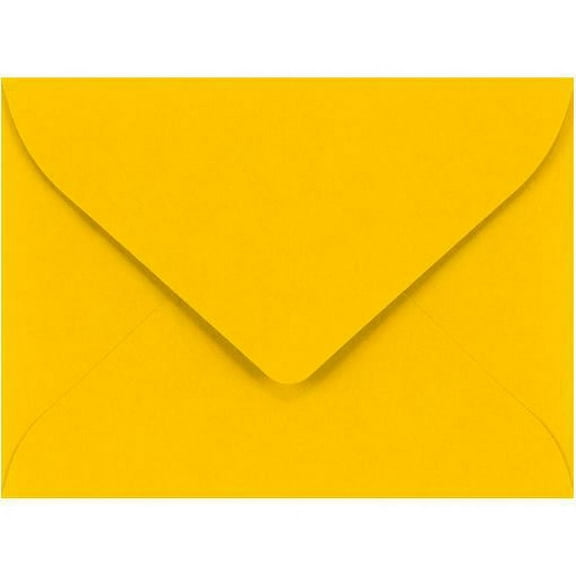 LUXPaper #17 Mini Envelopes, 80 lb. Sunflower Yellow, 2 11/16 x 3 11/16 , 50 Pack