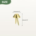 thumbnail image 2 of Uxcell 50Pack Bag Feet Stud Spike, 12mm Purse Cone Studs Flat Metal Spikes Rivet Nailheads Brads Prong Bag Bottom Studs for Handbag Purse Clothing DIY Leather Craft, Gold, 2 of 7