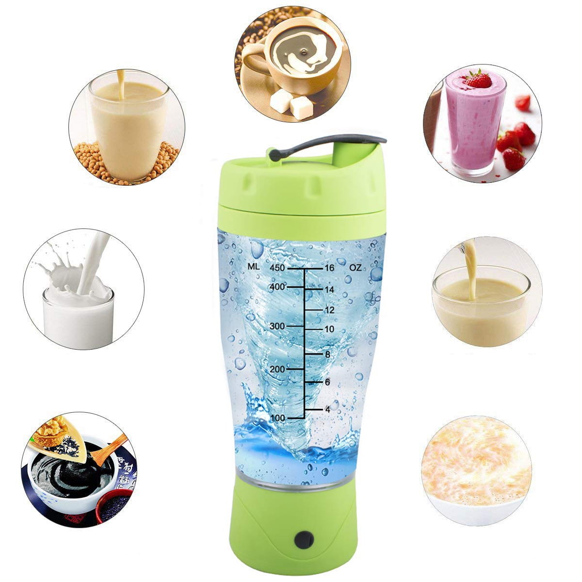 AMGRA Portable Mixer Shaker Bottle for Protein Powders, Shakes, Eggs