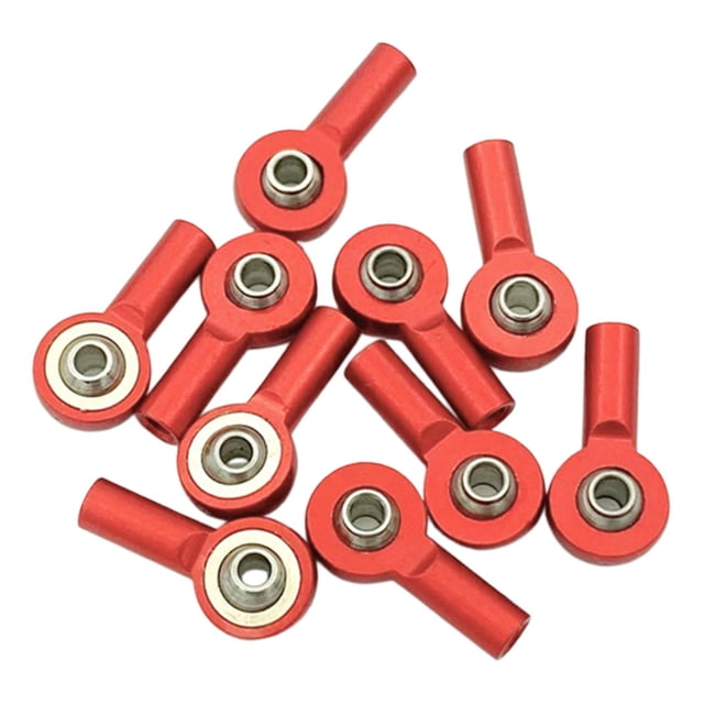 10 piezas de Hebilla de bola perfecl M2 para coche RC 1/10 rojo