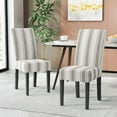 thumbnail image 2 of Noble House Asher Fabric Dining Chairs, Set of 2, Gray, Light Beige, Espresso, 2 of 8