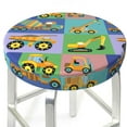 thumbnail image 3 of Fotbe Construction Machinery Stool Covers Round,Waterproof Round Bar Stool Covers Bar Chair Covers Washable Stool Cushion Slipcover for 12-14 Inch Chair-12 inch, 3 of 7