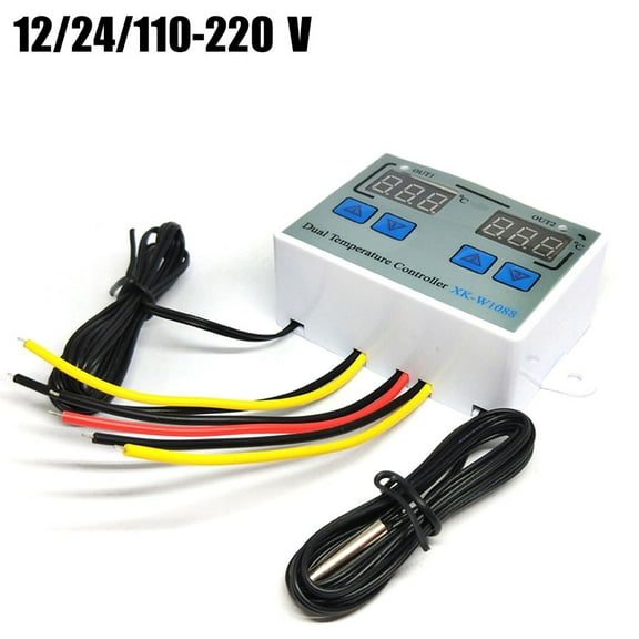 Xk-W1088 Dual Digital Thermostat Temperature Controller Two Relay Output