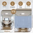 thumbnail image 6 of Pure Light Blue Window Privacy Film, Simple Solid Color Static Cling UV Sun Blocking Tint Film Heat Control Windows Films for Bedroom Bathroom, Window Stickers 23.6"x59", 6 of 8