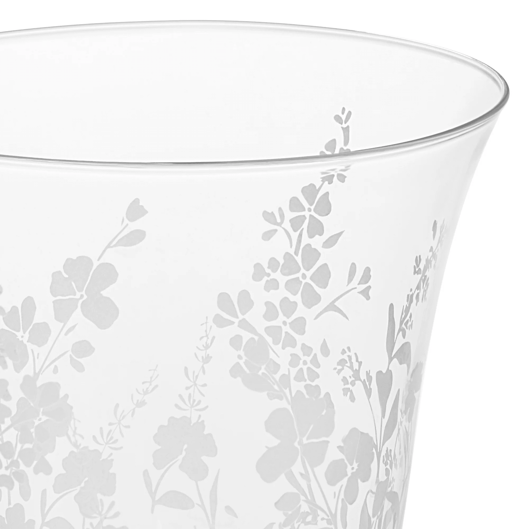 The Pioneer Woman Daisy Glass 14-Ounce Goblet, Clear, Set of 4