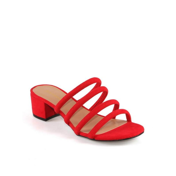 bamboo block heel sandals