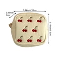 thumbnail image 2 of Cherry Embroidery Coin Purse PU Leather Trend Short Zipper Wallet Women Cute Mini Wallet Simple Fashion Wallets, 2 of 7