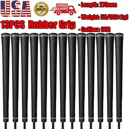 13 Pcs Golf Grip Natural Rubber Golf Non-Slip Club Grip Anti-Slip Grip 60R Midsize