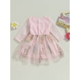 thumbnail image 4 of GXFC Little Girls Fall Princess Dress Clothes 6M 1T 2T 3T 4T 5T Kids Girls Long Sleeve Floral Embroidery Lace Dress Mesh Tulle A-line Dress Spring Autumn Clothing for Children Girls, 4 of 8