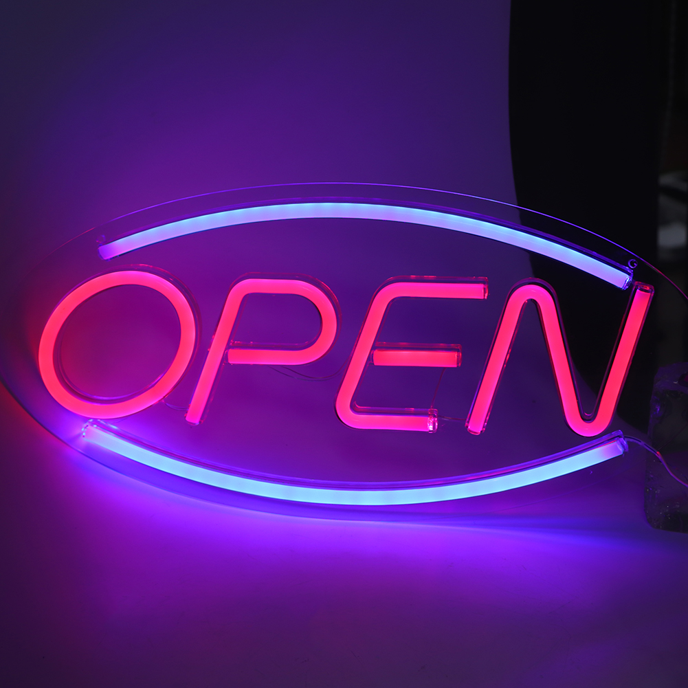 Spptty OPEN Letters Shaped Hanging LED Neon Light Shop Signs USB LED Light  for Home Store