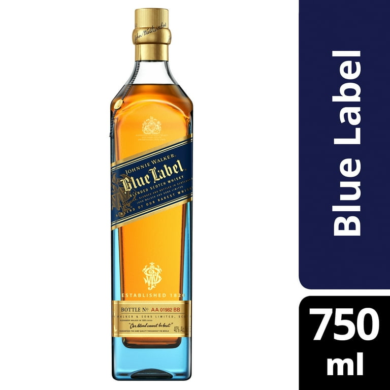 Johnnie Walker Blue Label Blended Scotch Whisky, 750 mL, 40