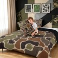 thumbnail image 4 of Manfei Rustic Camouflage Gorilla King Size Comforter Sets, Contemporary Art Camo Comforters King Size, Green Brown, Black Reversible, 3pcs, 1 Comforter and 2 Pillowcases, 4 of 7