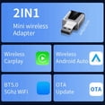 thumbnail image 4 of Mini Wireless CarPlay Adapter, 2 in 1 Wireless CarPlay & Android Auto Adapter Converts Factory Wired CarPlay to Wireless,1 x Wireless CarPlay Android Auto Adapter,Black&Silver, 4 of 8