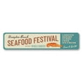 thumbnail image 2 of Seafood Festival Novelty Sign, Metal Wall Decor - 4x18 inches, 2 of 4