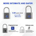 thumbnail image 5 of Fingerprint Padlock Waterproof Smart Keyless Security Locker Fingerprint Lock Anti-Theft USB, 5 of 5
