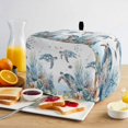 thumbnail image 2 of Sea Turtle Coastal Toaster Cover 2 Slice, Summer Beach Coral Ocean Blue Nautical Dustproof Bakeware Oven Protector with Top Hook, Waterproof Small Kitchen Appliance Toasters Dust Cover, 11"x6"x8", 2 of 9