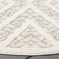 thumbnail image 3 of SAFAVIEH Martha Stewart Global Diamond Indoor/Outdoor Area Rug, Light Beige/Brown, 6'7" x 6'7" Round, 3 of 8