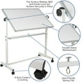 thumbnail image 3 of Flash Furniture HERCULES Series 45.25"W x 54.75"H Double-Sided Mobile White Board with Pen Tray, 3 of 13