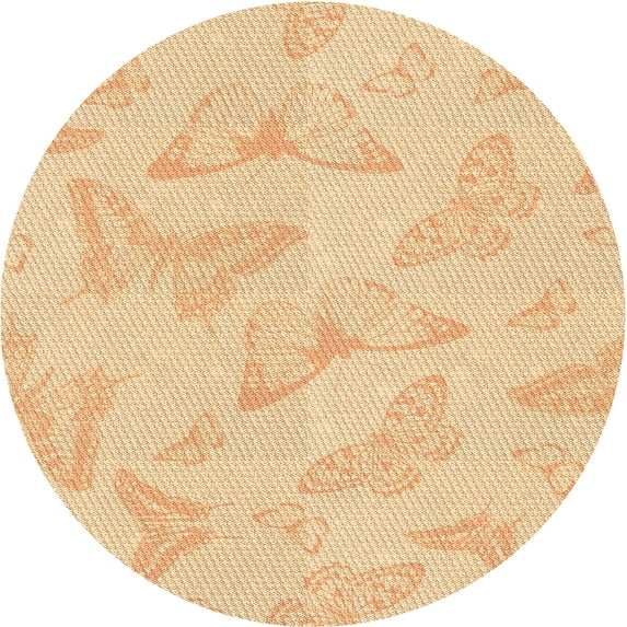 Ahgly Company Indoor Square Patterned Khaki Gold Area Rugs, 3' Square