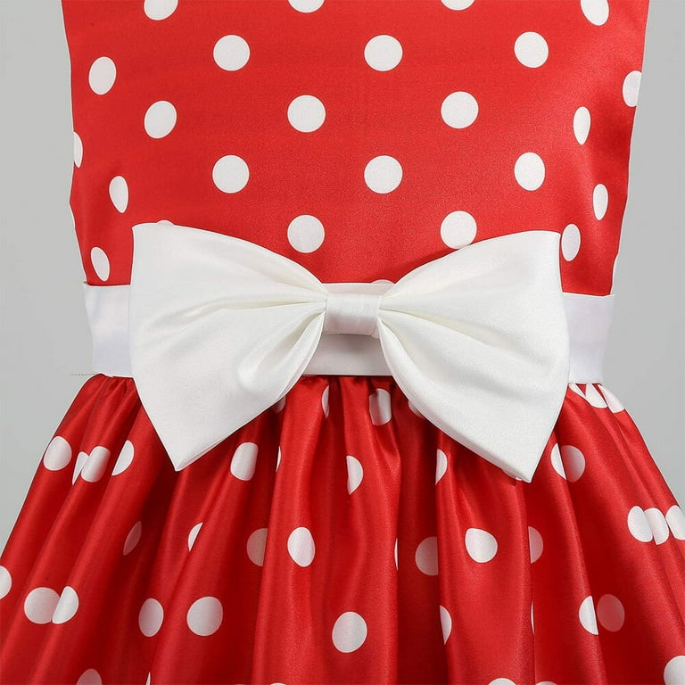 open lace back dress Wenchoice Girls Red Black Cosplay Ladybug Halloween Costume 9m-6, M(2-4) main image 0