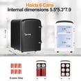 thumbnail image 4 of Mini Refrigerador, Viaje De Bajo Ruido Feidge Uso Múltiple AC100-240V Refrigerador Y Calentador 36W Con Adaptador De Enchufe De Coche DC12V Para Acampar, 4 of 7