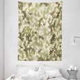 thumbnail image 1 of Camo Tapestry, Old Fashioned Camouflage Pattern Classical Jungle Survival Theme, Wall Hanging for Bedroom Living Room Dorm Decor, 60W X 80L Inches, Army Green Pale Green Cream, by Ambesonne, 1 of 2