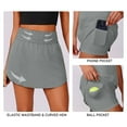 thumbnail image 4 of Pinspark Womens Golf Skirt Elastic High Waist Tennis Skort Wide Waistband Sport Skirts Weightless Workout Skorts for Pickleball Workout Running, 4 of 6