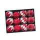 thumbnail image 1 of 12 Bolas Navideñas de Terciopelo, Elegantes Adornos Colgantes Decorativos con Acabado Flocado Rojo, 1 of 9