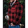 thumbnail image 2 of Men's Fleece Jacket and Pullover Hoodie Outerwear, Western Retro Style with Pockets, 2 of 3