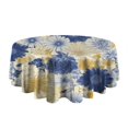 thumbnail image 5 of Pioneer Flower Floral Print Pattern Round Tablecloth 60"x60",Wrinkle Wipeable Table Cloth for Kitchen Dining Room Picnic Patio Party, 5 of 6