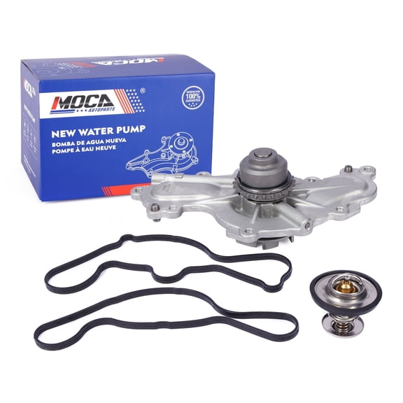 MOCA AUTOPARTS Water Pump w/ Thermostat Fit for 2007-2012 Lincoln MKZ 3.5L & 2008-2012 Ford Taurus 3.5L & 2008-2011 Mazda CX-9 3.7L