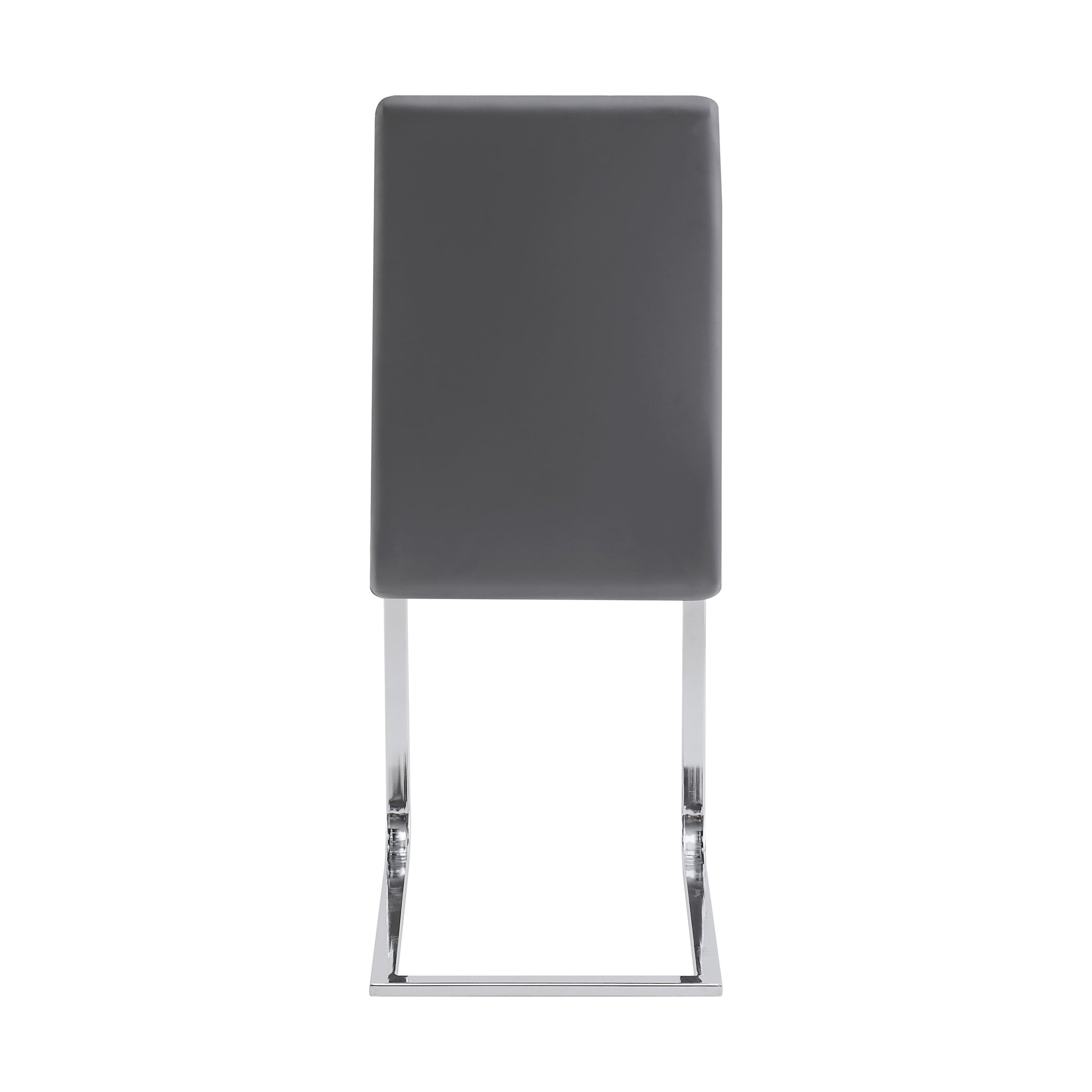 OakvillePark Nivo Modern Faux Leather Dining Chairs, Gray (Set of 2)