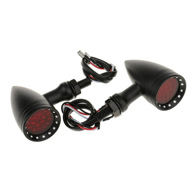 Luz indicadora de marcha LED mini universal para motocicleta con perno de 10 mm, 2 piezas