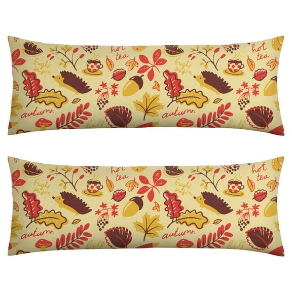 Boho Mushroom Body Pillow Cover - Soft & Breathable Fabric, Hidden Zipper, 20"x54", Vintage Mushroom Print - Perfect Gift for Side Sleepers, Cottagecore Decor & Pregnancy Support