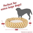 thumbnail image 3 of Majestic Pet Sherpa Chevron Bagel Pet Bed for Dogs, Calming Dog Bed Washable, Extra Large, Yellow, 3 of 5