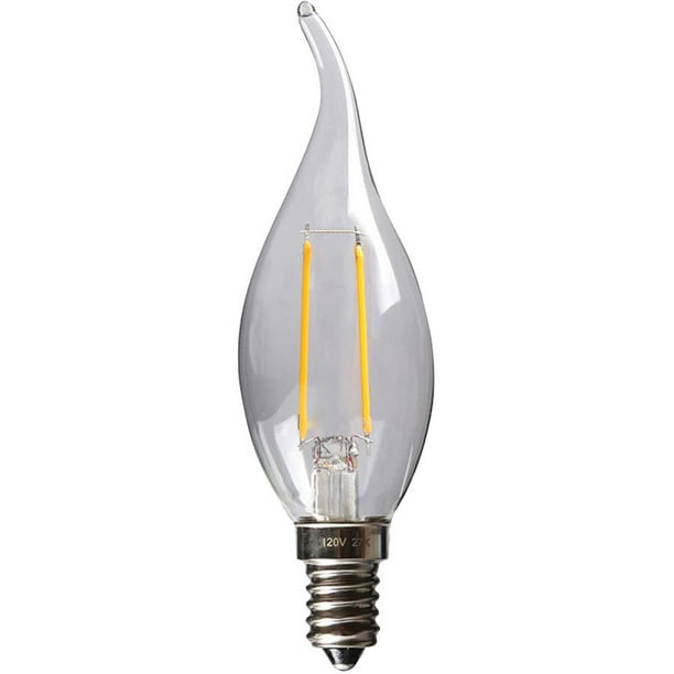 Sleek Lighting 75374 2.2watt Filament Candelabra Led Light Bulb (Flame