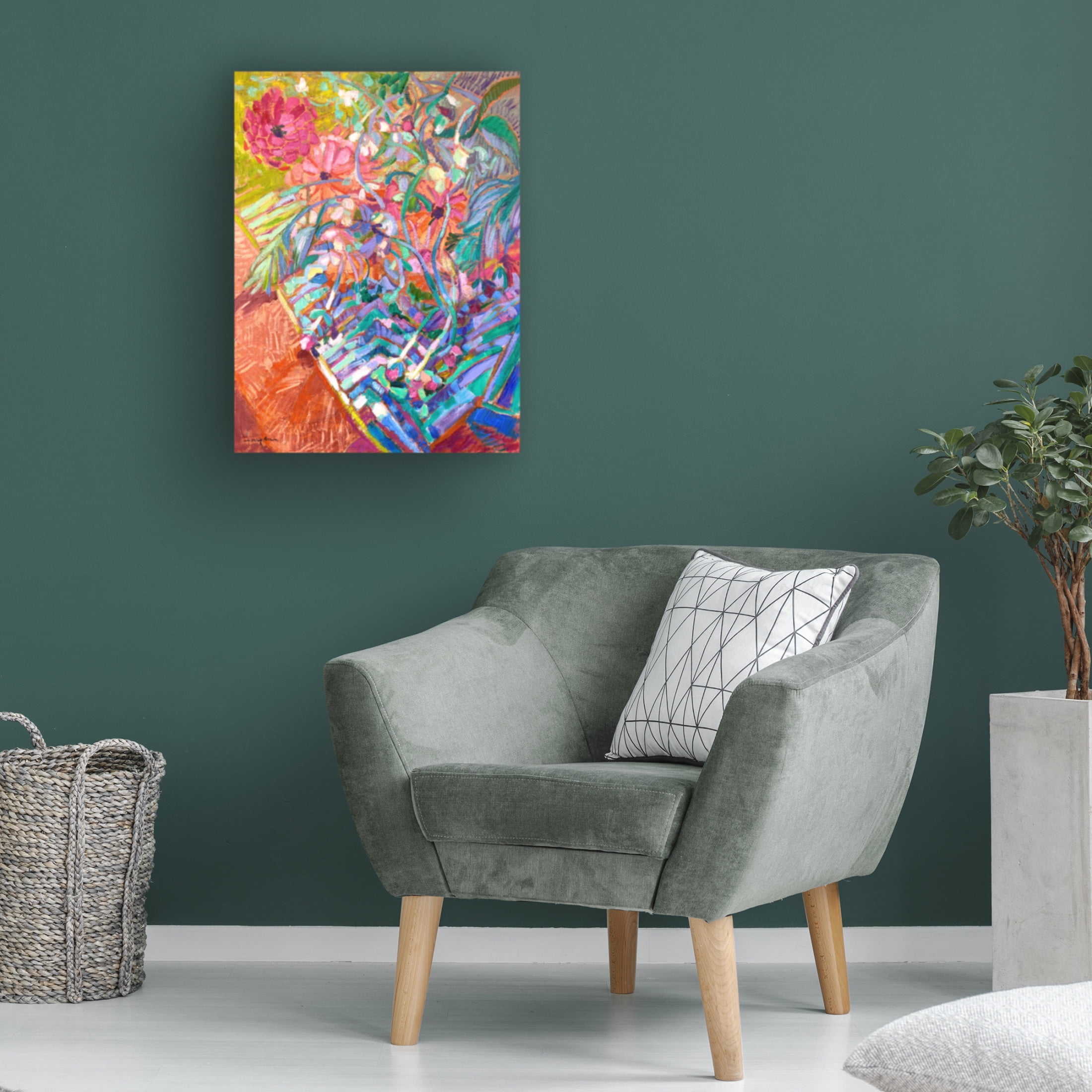 Canvas Wall Art - Dorothy Fagan 'Meanderinggardenpath' Wall Art for Living Room, Bedroom, or Office D?cor by Trademark Fine Art - 24 x 32 Inches