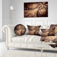 thumbnail image 3 of Designart Brown Symmetrical Fractal Flower - Abstract Throw Pillow - 12x20, 3 of 5