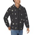thumbnail image 4 of Zip Up Hoodies for Men - Artsy Cool Sheep Head Stars Moon Long Sleeve Comfrt Men'S Fashion Hoodies & Sweatshirts, Jackets for Men Hoodies Pullover Clothing Clothes with Pouch, 4 of 5