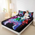 thumbnail image 4 of Manfei Gradient Neon Game Controller Full Size Sheets, Teens Gamer Gaming Bed Sheets, Cool Gamepad Sheet Sets Breathable Home Decor 4-Piece, 4 of 7