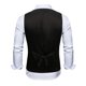 thumbnail image 3 of pstuiky Camisetas sin mangas para hombre, Blusa sin mangas con cuello en V, botones y pajarita con bolsillos estampados a la moda para hombre Tops elegantes para mujer s, 3 of 3