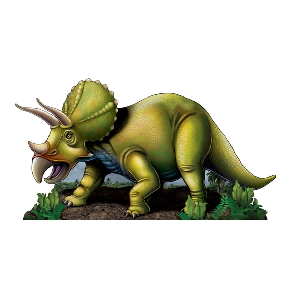 Triceratops Cardboard Stand-Up with Easel, 3' 5½" x 6' 4¾"