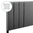 thumbnail image 5 of Modern Sleep Frazier Channel Tufted Upholstered Headboard, Gray and King, 5 of 11