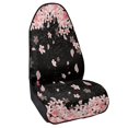 thumbnail image 2 of Uourmeti 1 Pack Terry Cloth Car Seat Cover Stain Resistant Waterproof, Compatible with Van Automotive Seat Truck Seat Car Seat Cover Protector(Pink Cherry Blossom Theme), 2 of 7
