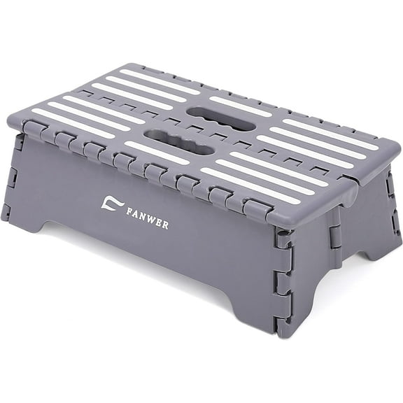 Fanwer 5 Inch Portable Folding Step Stool, Safe and Stable, for Car, Bathroom, Bedroom