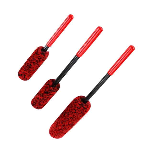 Cepillo de microfibra para llantas, 3 uds., limpiador de ruedas, herramienta práctica, cepillo de limpieza suave multiusos portátil para motores SUV, kusrkot cepillo para llantas