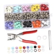 thumbnail image 3 of Metal Snap Buttons for Sewing, DIY Snap Button Set with Zipper Pliers Press Tool Set for Garment Bag Sewing Craft Supplies (10 Colors), 3 of 8