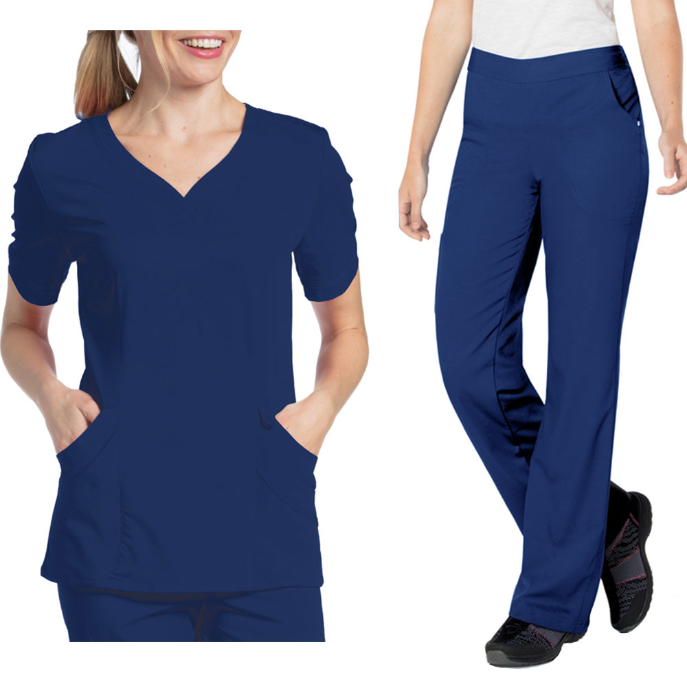 Landau Urbane Ultimate Womens Scrub Set 9550 Chloe Sweetheart Top And